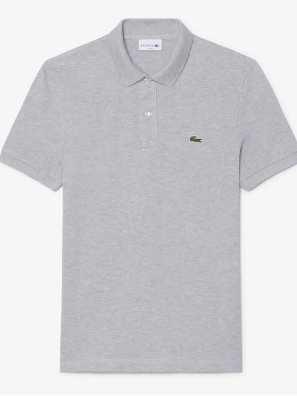 Authentic Lacoste Polo For Slim Fit - Silver